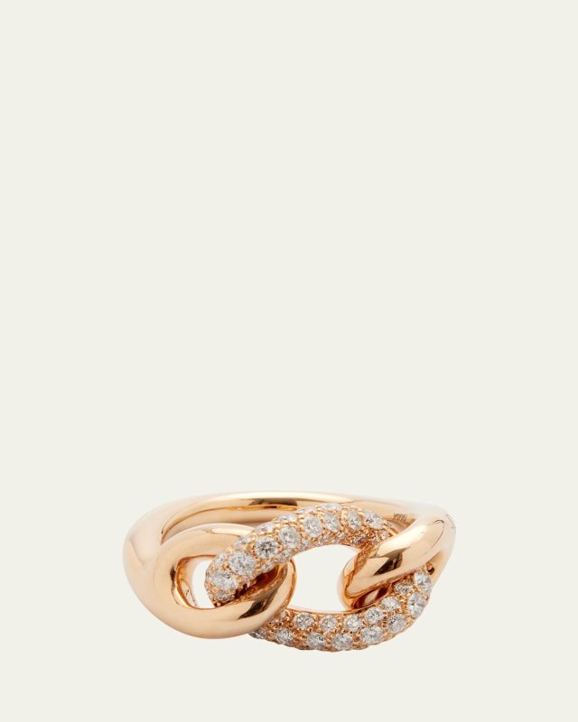 Catene 18K Rose Gold Diamond Ring
